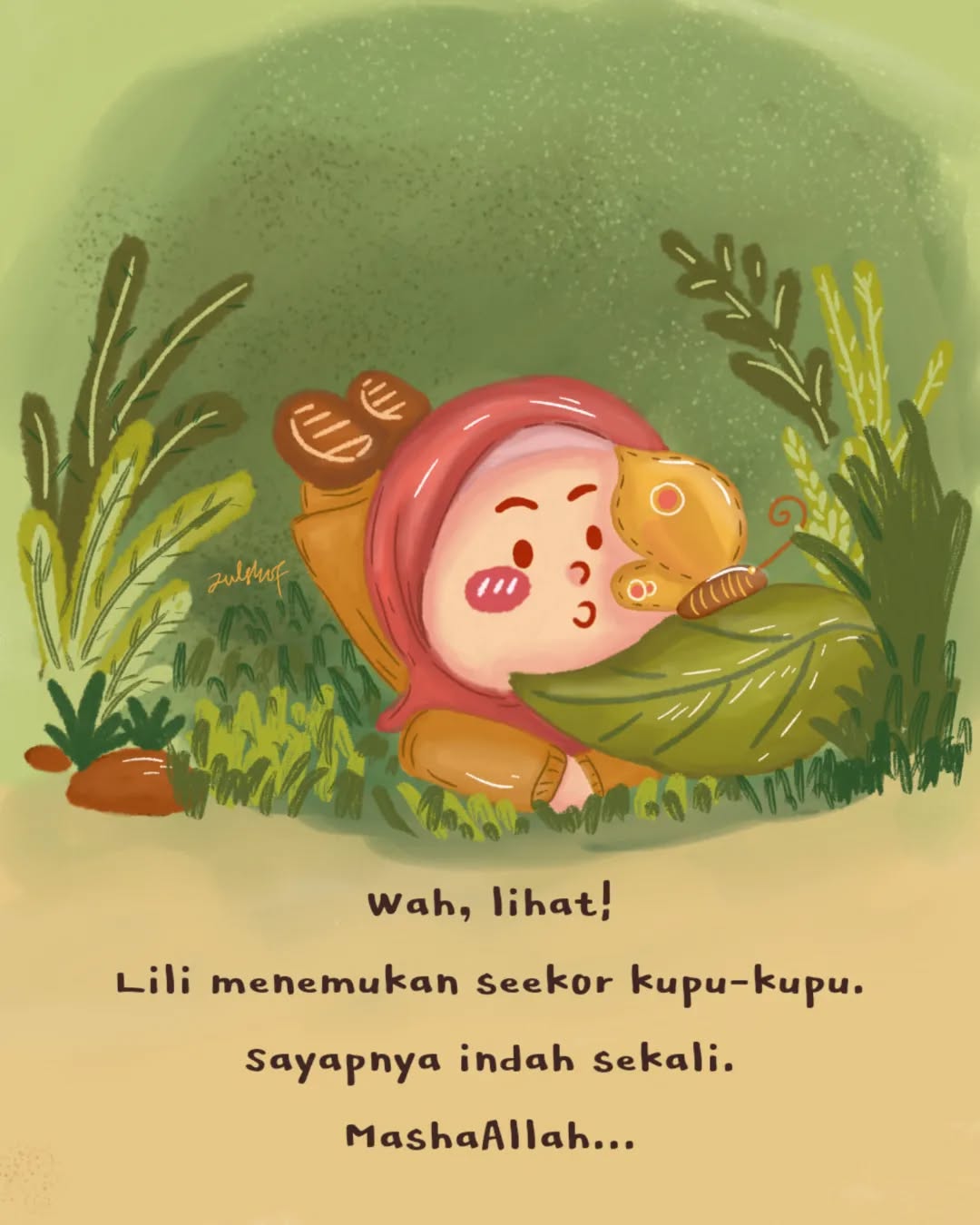 Lili finds a butterfly