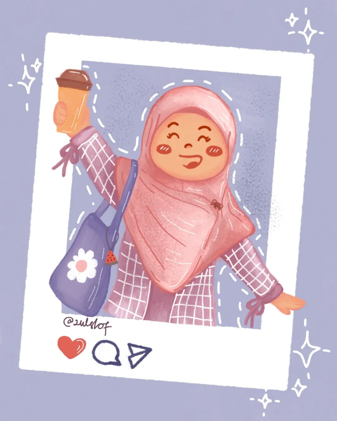 Illustrator selfie post